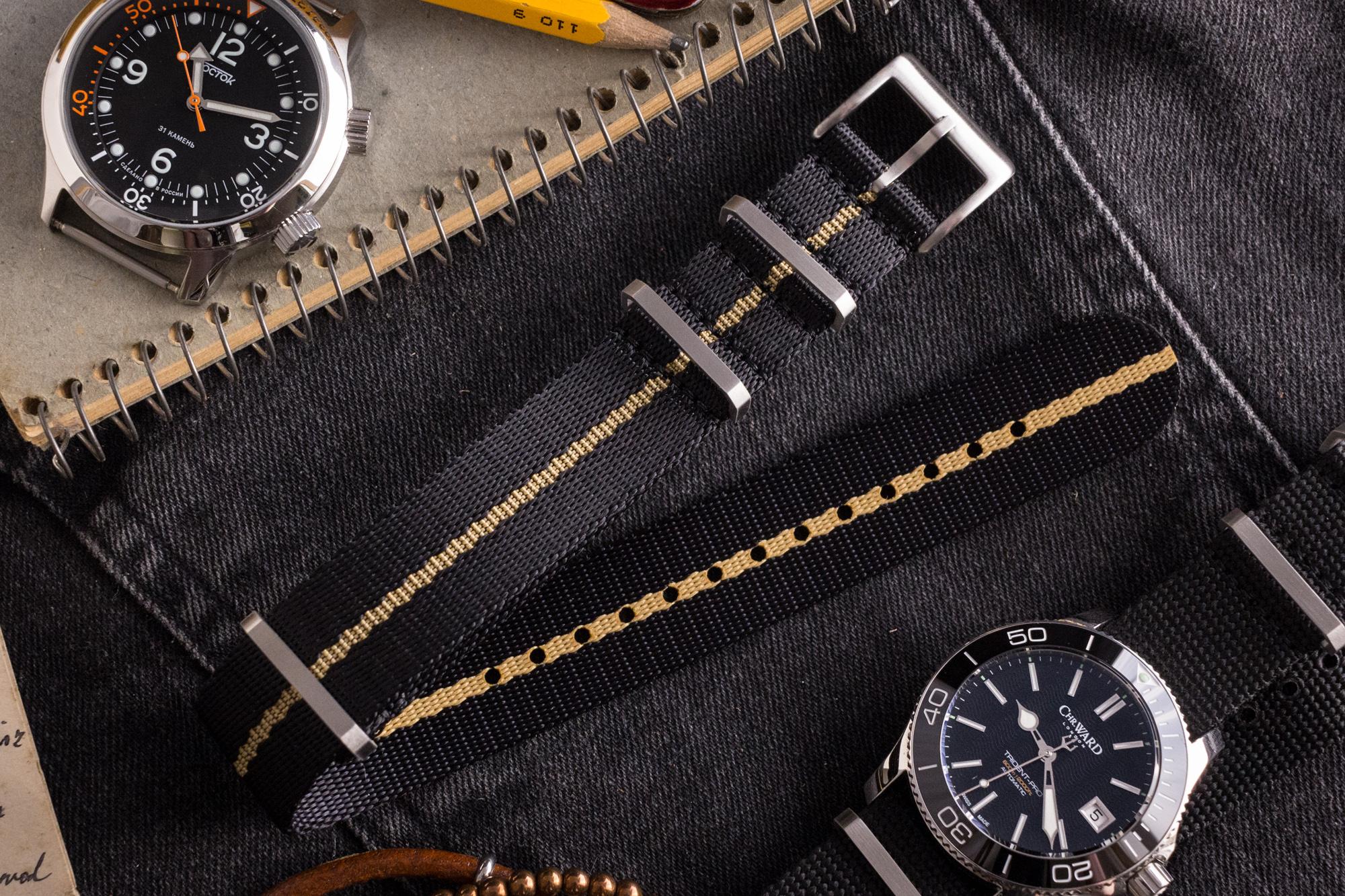 Black nato strap online 20mm